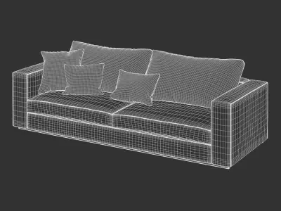  Replica Contemporary Sofa Model, Dark Grey 