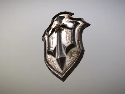 Fantasy Armory - Templar Shield  Low-poly 3D model