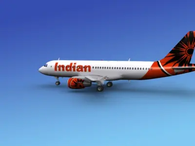 Airbus A320 Indian 3D model