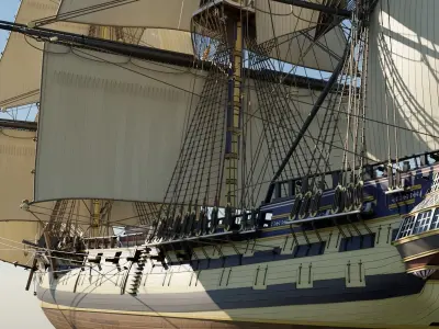 HMS Gorgo - Ship of the Line - 74 Gun 3D model