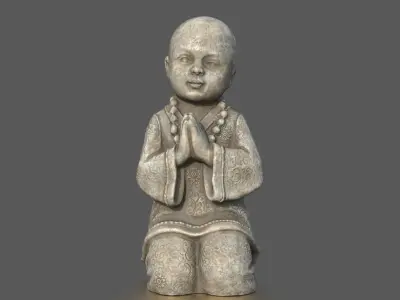 CHILD BUDDHA STATUE Low-poly 3D model
