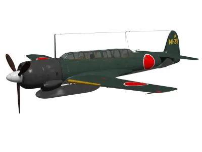 Nakajima C6N Saiun MYRT 3D model