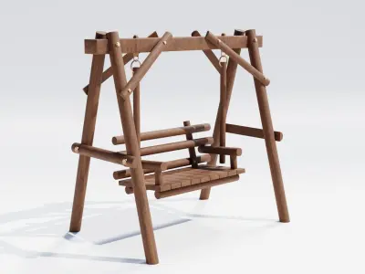 wooden swing 3D model order