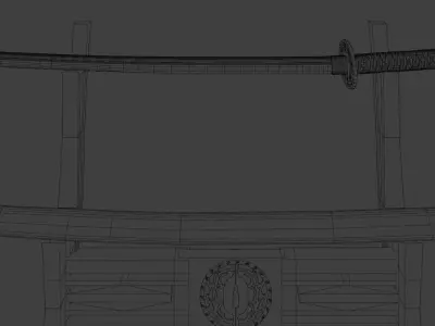 Japanese katana 3D model
