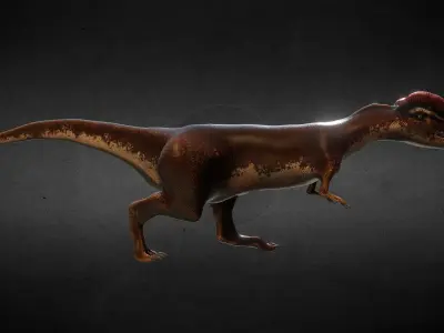 Dilophosaurus Jurassic Dinosaur Low-poly 3D model