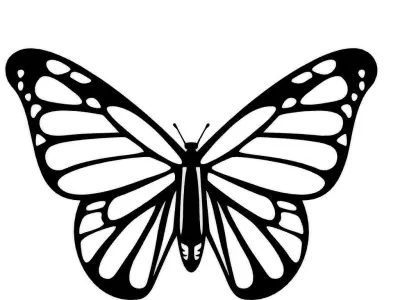 Butterfly 2D Decor 3D print model