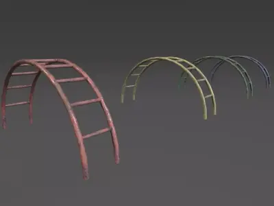 Soviet Oldschool Climber Low-poly 3D model