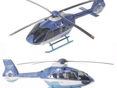 Airbus Helicopter H135 Civil 3D model
