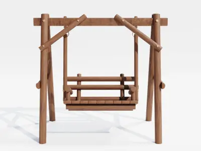wooden swing 3D model order