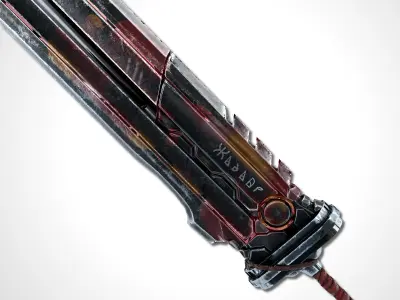 Heavy Full Metal Sword - Remake Low-poly 3D model