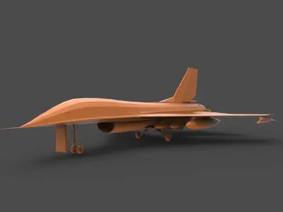 XJ1-1 fighter jet 3D print model