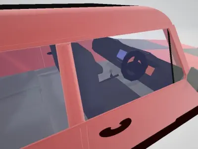 Cartoon Car Low-poly 3D model