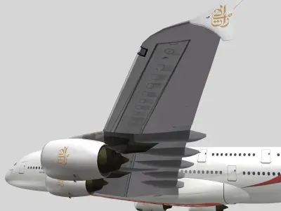 Airbus A-380 Emirates 3D model