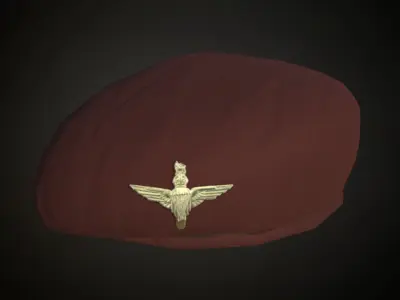 8 British ww2 military berets works on roblox characters too Low-poly 3D model