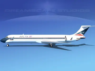 McDonnell Douglas MD-87 Delta 1 3D model