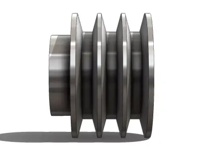Polia Canais V 3VB 100mm F43 Groove Pulley 3D model