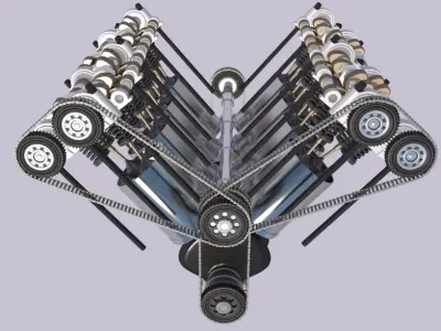 engine piston 3D model