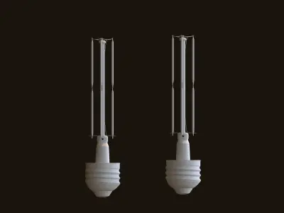 Tubilar light bulb 3D model