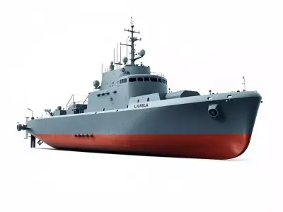 Modern Warship model pack Low-poly 3D model