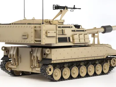Self-Propelled Howitzer M109A6 Paladin 2019 3D model