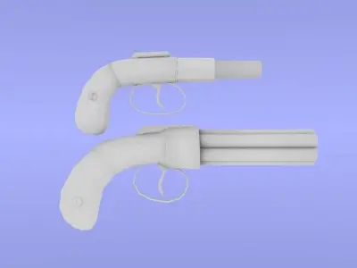Allen guns Free low-poly 3D model