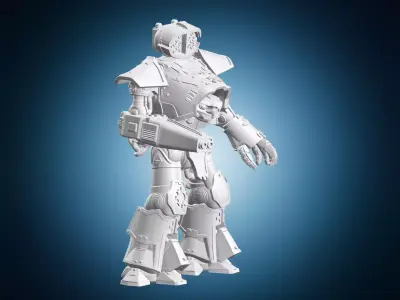 Titan Machine War Miniature 3D print model