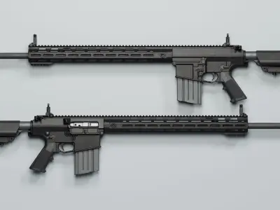 SR-25 - M110 - Replica Low-poly 3D model