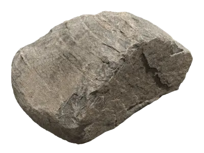 Cool Toned Half Smooth Large Rock Boulder Model 