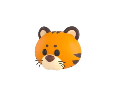 Prop157 Tiger Head 3D model