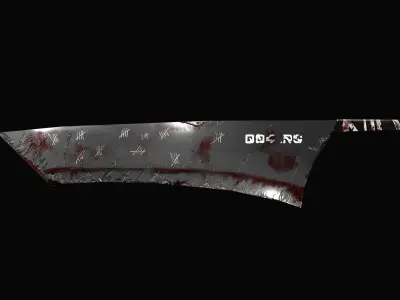 Battered Fang Sword Low-poly 3D model