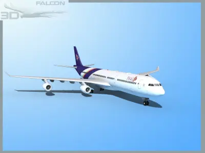 Falcon3D A340-600 Thai 3D model