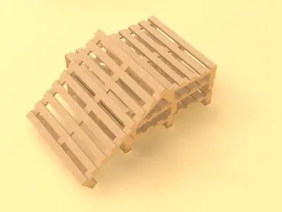 PBR Pallet Pack Low-poly 3D model