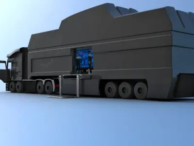 Futuristic Semi Truck 3D model