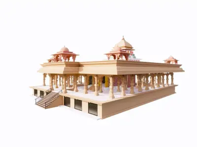 indian jodhpuri temple 3d modal 3D model