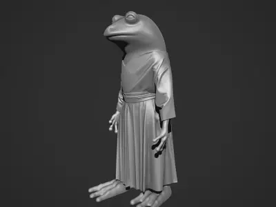 Frog in kimono Free 3D print model