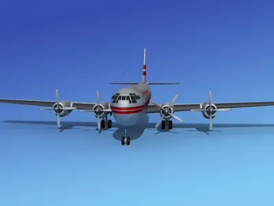 Boeing 377 TWA 3D model