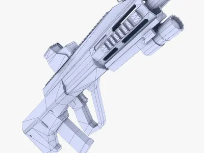 Steyr AUG Assault Rifle Low-poly 3D model