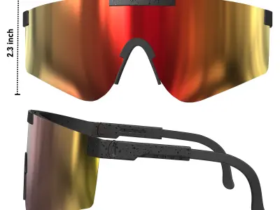 Sports Polarized Sunglasses Pit Viper Sunglasses Uv Sunglass 3D model