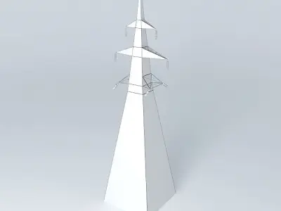 Transmission line tower 2325 Chiekurkalns Riga Latvia Free 3D model