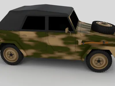 VW Type 181 Army 3D model