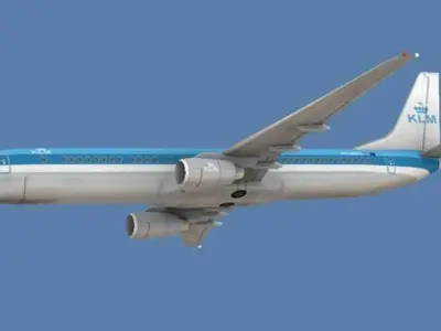 Boeing 737 KLM Low-poly 3D model