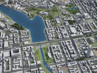Yekaterinburg Low-poly 3D model