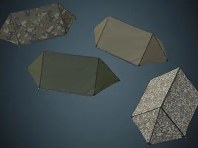 Tent 4A Low-poly 3D model