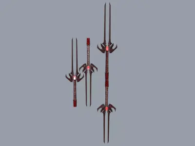 Double Blades Low-poly 3D model