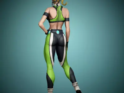 Sonya Blade from Mortal Kombat 3D print model