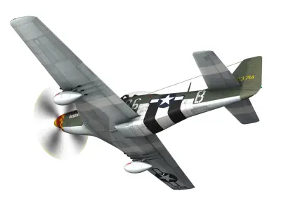 North American P-51D Mustang - Desert Rat 3D model