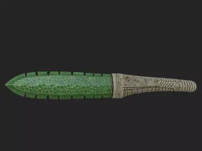 Knife Mayan Free low-poly 3D model