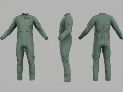 Flightsuit Low-poly 3D model