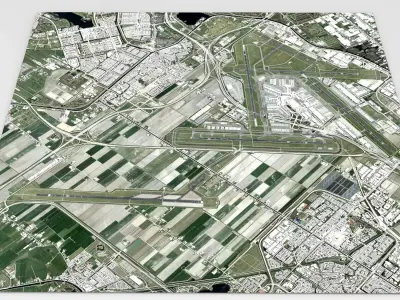 Amsterdam Airport Schiphol 3D model