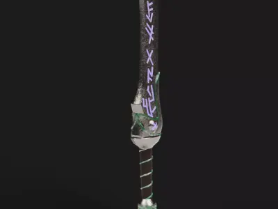 Magical Fantasy Machete Low-poly 3D model